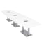 Skutchi Designs 45 in W, 165.75 in L, 29 in H, Engineered Wood Top, White HAR-BOT-46x168-DOU-ELEC-XD09 - alternate 1